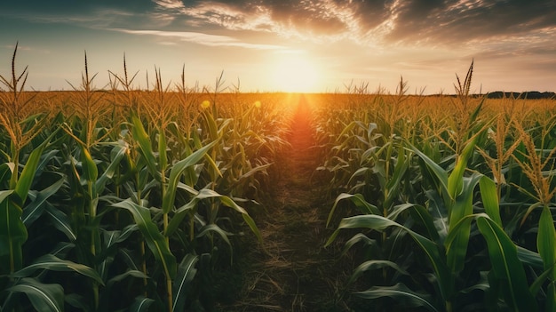 Golden Hour in the Corn Field