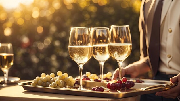 Golden Hour Elegance Champagne Service