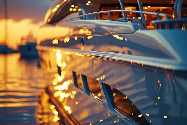 Фото Золотой час элегантной яхты в стиле
