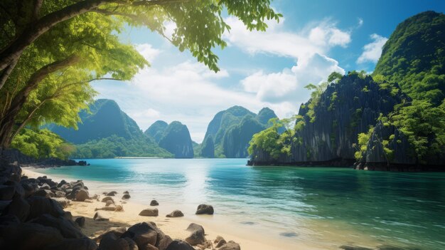 Golden Hour River Image Of Palawan39s Beach With Crystalclear Blue Waters And White Sand