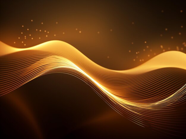 Golden hues complement intricate waves ai generation