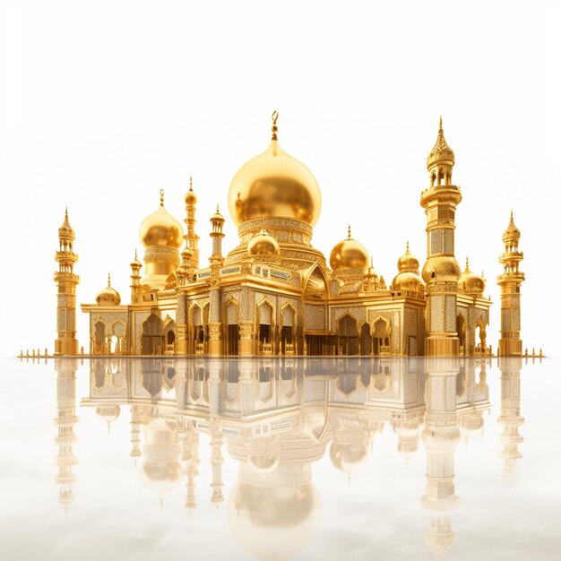 golden Islamic mosque