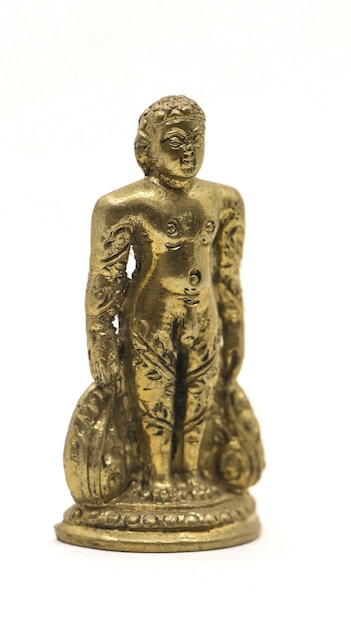 Photo golden jain bahubali statue