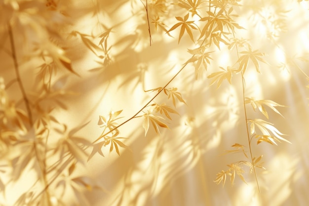 Golden Japanese paper and light background material