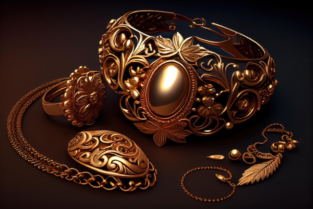 Golden Jewelry Generative AI