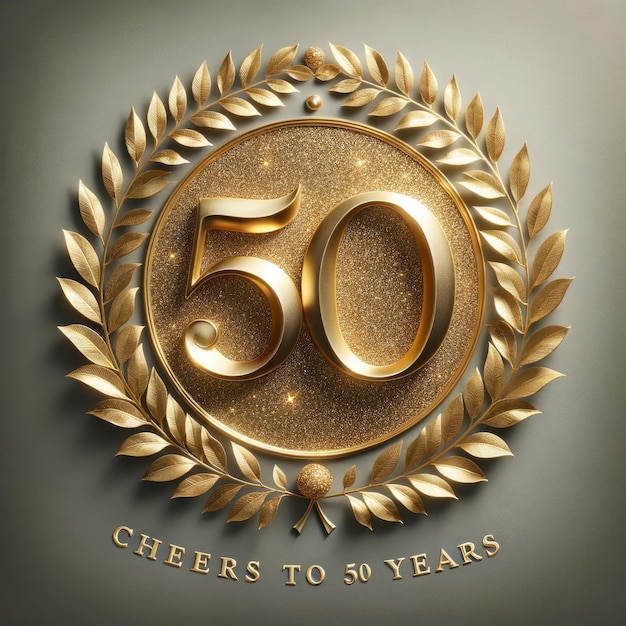 Photo golden jubilee celebration emblem