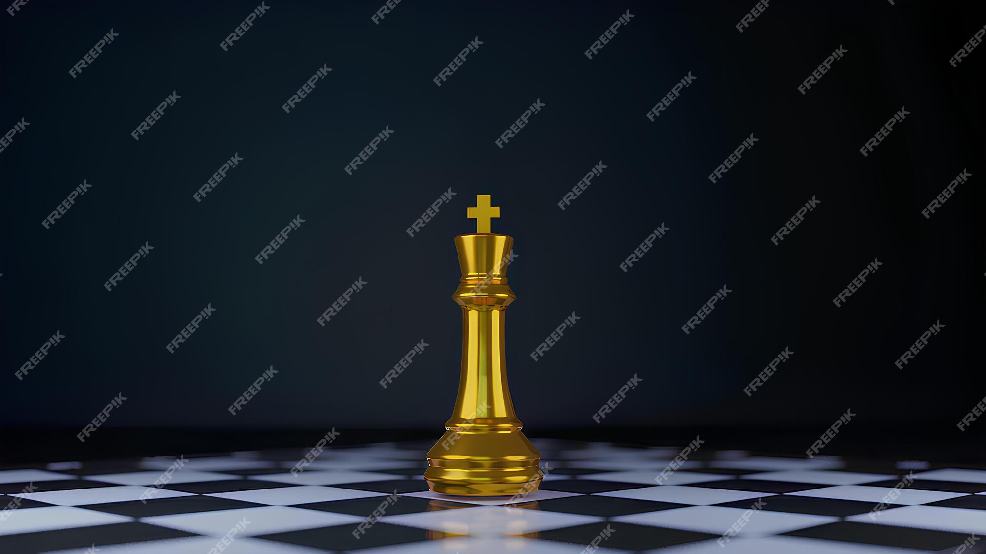 Premium Photo  Golden king chess is last standing in the chess board