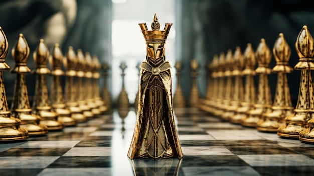 Photo golden king chess