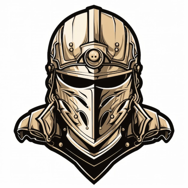 Golden knight helmet tattoo inspired design