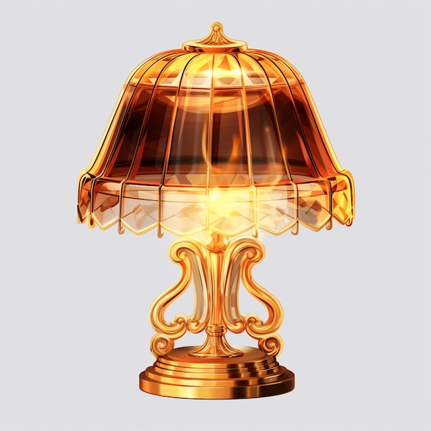 golden lamp with beautiful lights