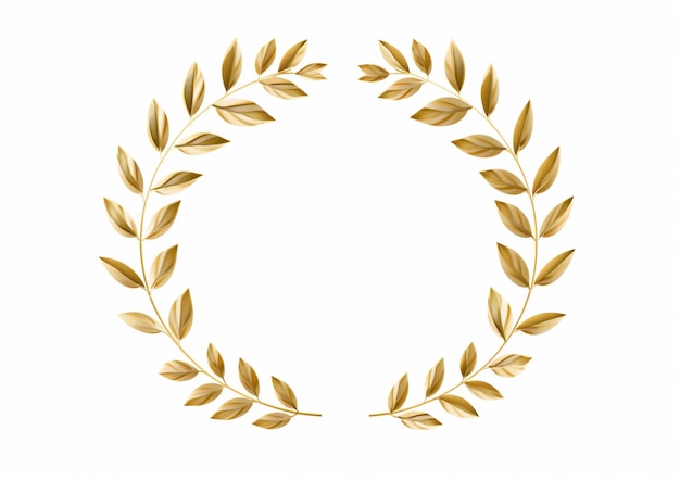 Photo golden laurel wreath vector design