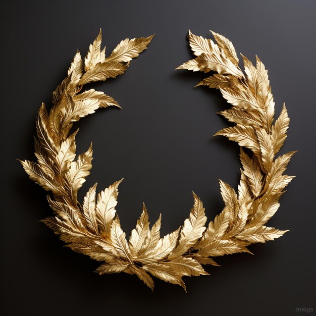 Golden laurel wreathes laurel logo