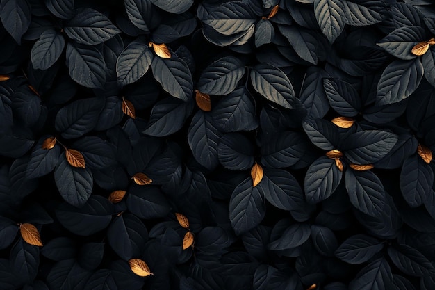 Golden leaf black background luxury wallpaper