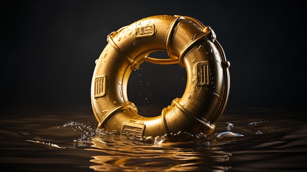 Golden lifebuoy