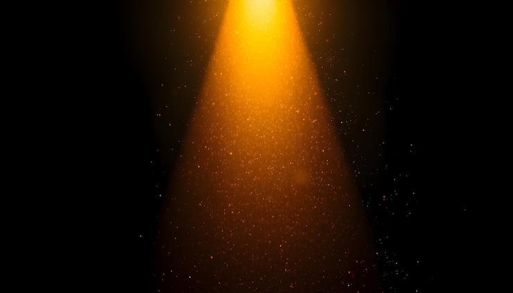 Photo golden light beam