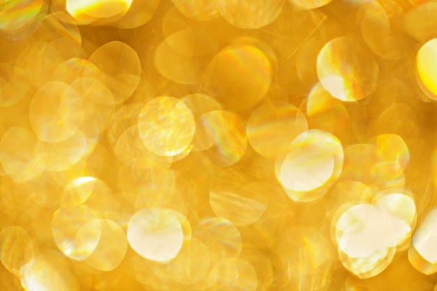 Golden lights bokeh background