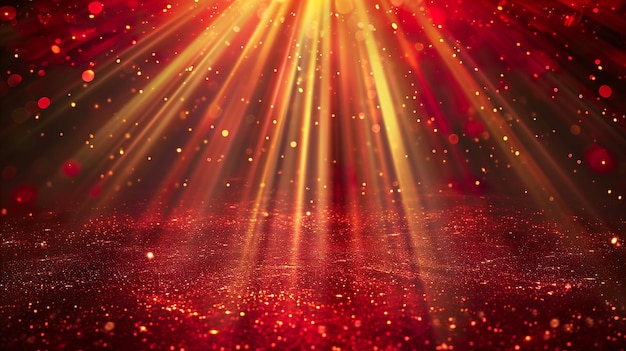 Golden lights rays stage royal awards graphics background