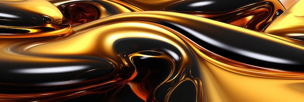 ダークグレーのバケツの金色の液体抽象アート生成AI