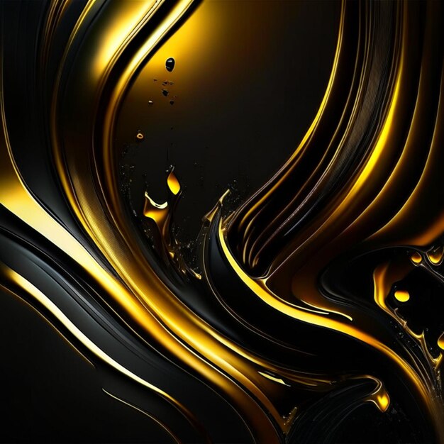 golden liquid abstract background or golden liquid marble pattern