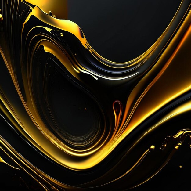 golden liquid abstract background or golden liquid marble pattern