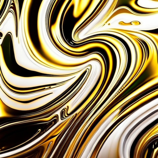 golden liquid abstract background or golden liquid marble pattern