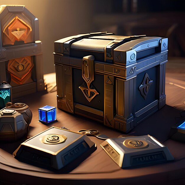 Photo golden loot box