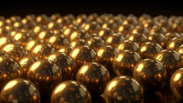 Golden lottery balls background