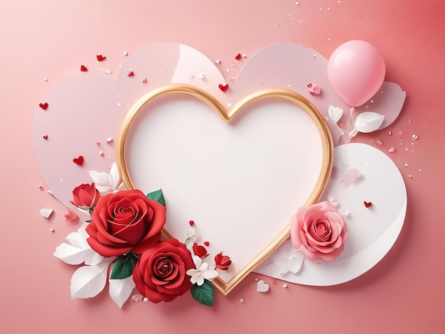 Golden Love Valentines Day Balloon Bliss