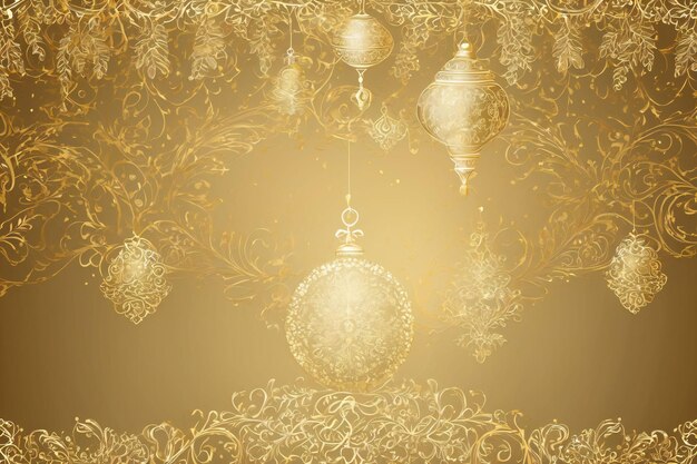 Photo golden luxurious christmas wallpaper bright xmas banner