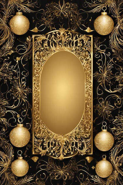 Photo golden luxurious christmas wallpaper bright xmas banner