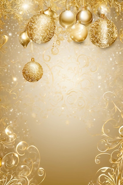 Golden luxurious Christmas wallpaper bright xmas banner