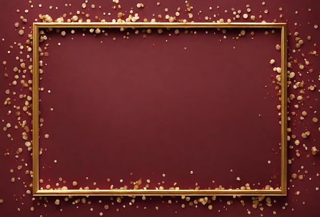 Golden luxury frame template mockup