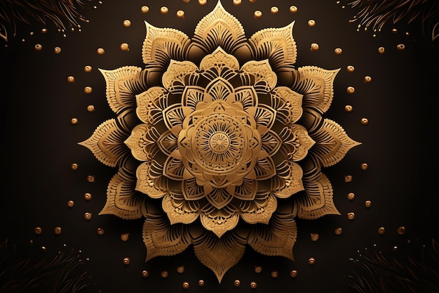 Golden mandala background with luxurious style