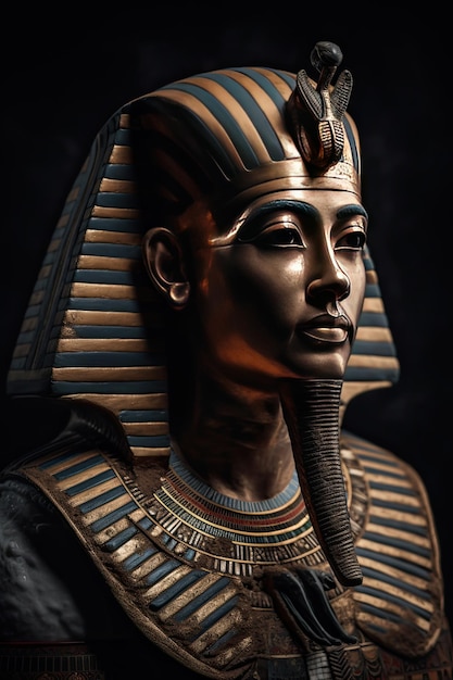 Golden mask of Tutankhamen king of Egypt
