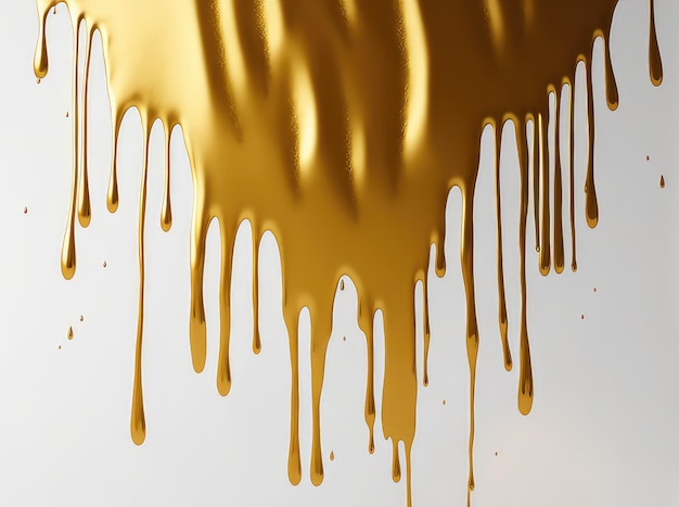 Photo golden melted drip texture background for premium feel generative ai