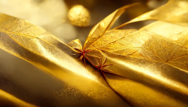 Golden Merry Christmas HD Wallpaper met bokeh intreepupil lichten seizoensgebonden illustratie.