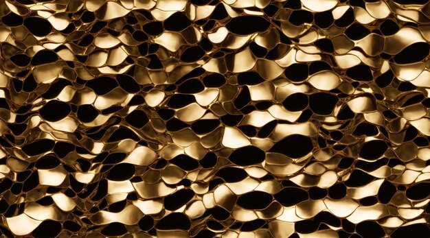 Золотая металлическая бесшовная текстура змеиных чешуек