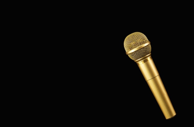 Photo golden microphone