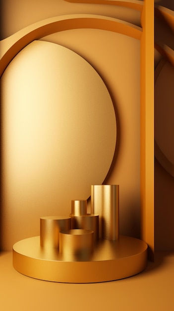 A golden mirror with a mirror in the middle