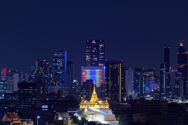 The golden mountain  is a religious structure in Bangkok