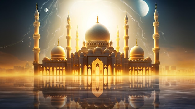 golden muslim mosque