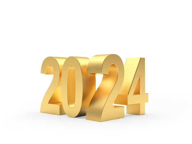 Foto numero d'oro del nuovo anno 2024