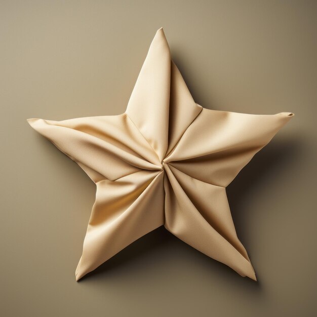 Foto golden origami star napkin zbrush stile con influenza rococò