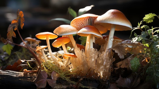 Golden Oyster Mushrooms Found in the Wild