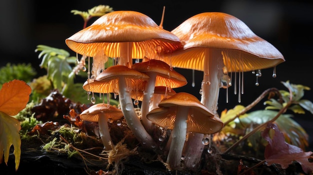 Golden Oyster Mushrooms Found in the Wild