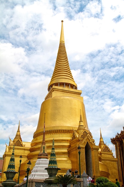 Golden pagoda in Grand Palace Bangkok Thailand