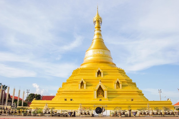 Golden pagoda at Kampangpetch province Thailand