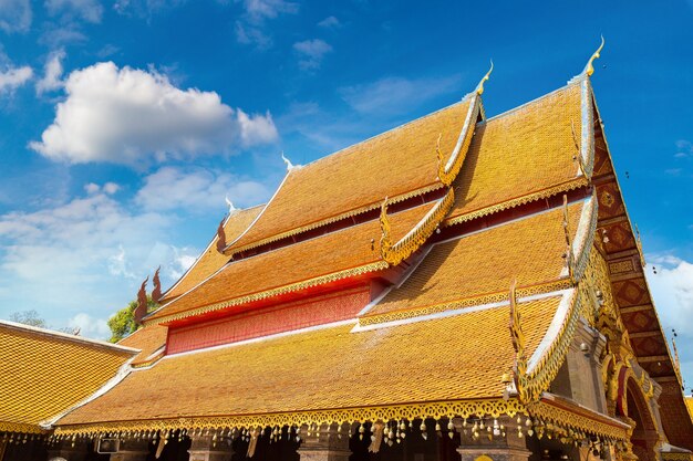 Golden pagoda Wat Phra That Doi Suthep in Chiang Mai, Thailand