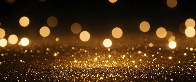 Фото Золотые частицы фонового бокеха
