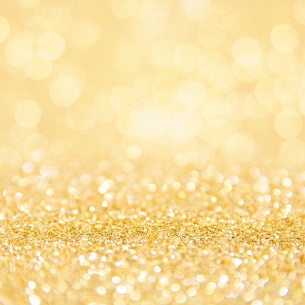 Photo golden particles bokeh square display background